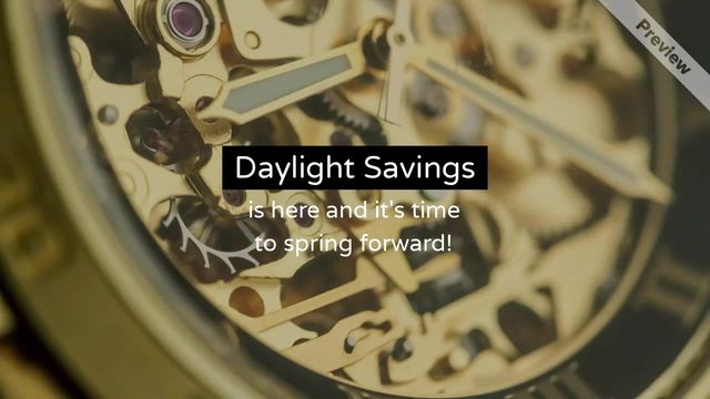 Daylight Savings Begins Video Template