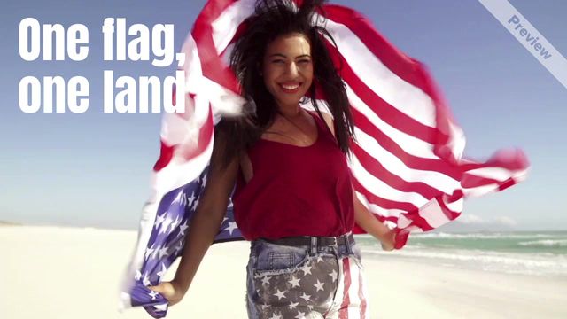 One flag Video Template