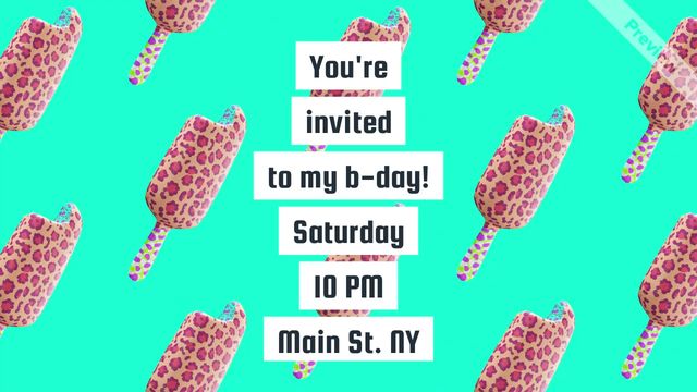 Birthday invite Video Template