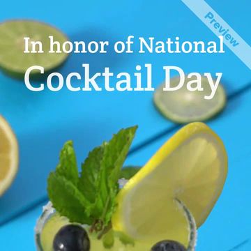  Cocktail Day Video Template