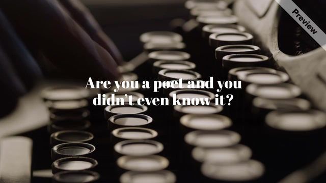 Bad Poetry Video Template