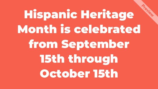 Hispanic Heritage Month Video Template
