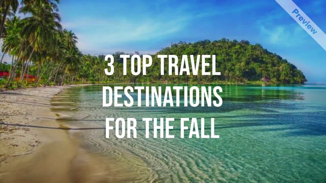 3 Top Travel Destinations Video Template