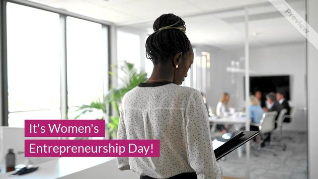 Women's Entrepreneurship Day | Nov 19 Video Template