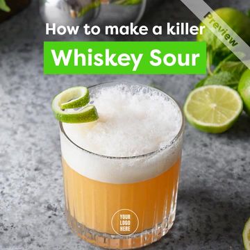 St. Patrick's Day Cocktail Recipe - Whiskey Sour Video Template