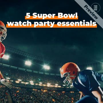 Free Super Bowl Watch Party Instagram Story Template