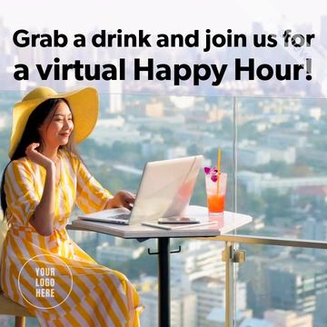 Virtual Happy Hour  Video Template