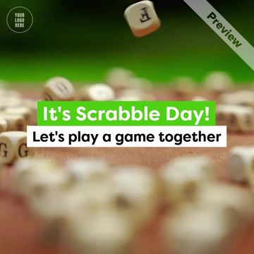 Scrabble Day Video Template