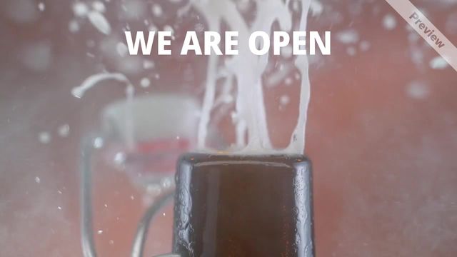 We Are Open I Bar Video Template