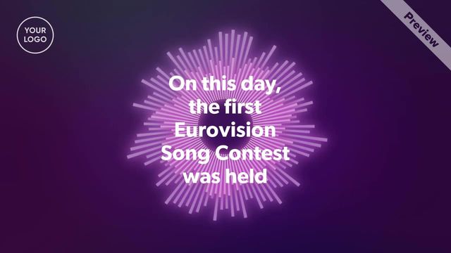 On This Day Eurovision Video Template