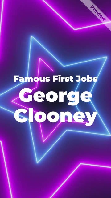 First Jobs | George Clooney Video Template
