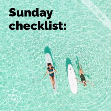 #SundayVibes Summer Video Template