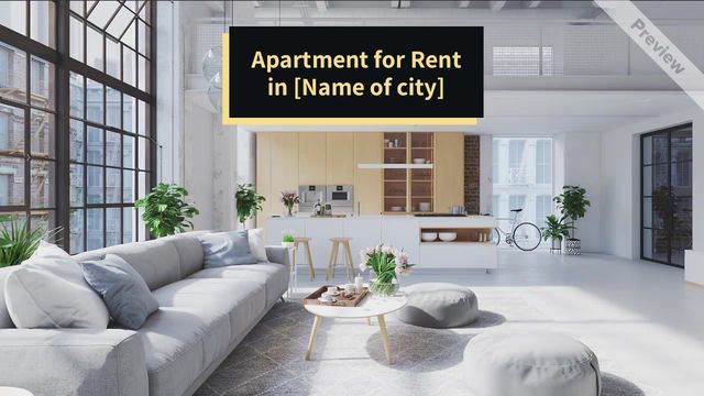 Real Estate | Apartment for Rent Specs Video Template