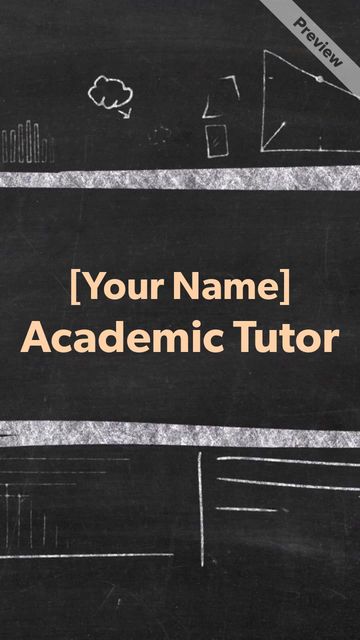 Professional Business Card | Academic Tutor Video Template