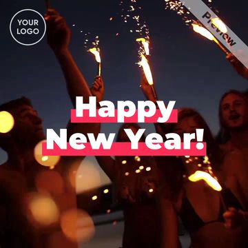 2023 New Year wishes video maker