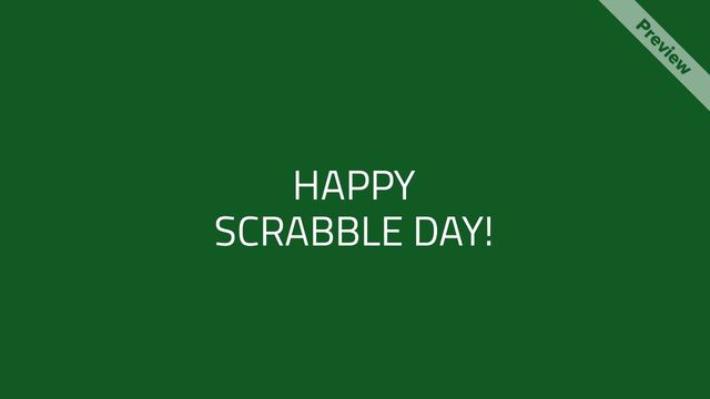 Scrabble Day | Apr 13 | Wide Video Template