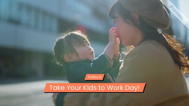 Take Your Kids to Work Day | Apr 27 | Wide Video Template