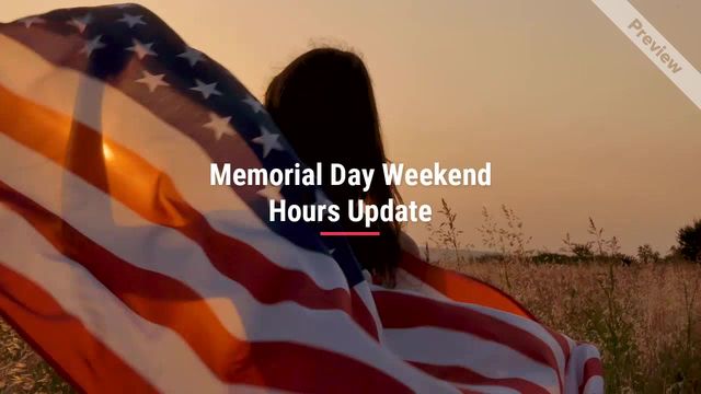 Memorial Day Store Hours Video Template