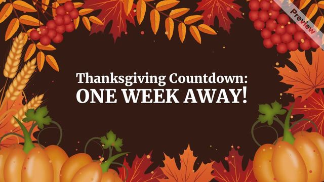 Thanksgiving Preparations Video Template