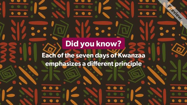 Start of Kwanzaa Video Template