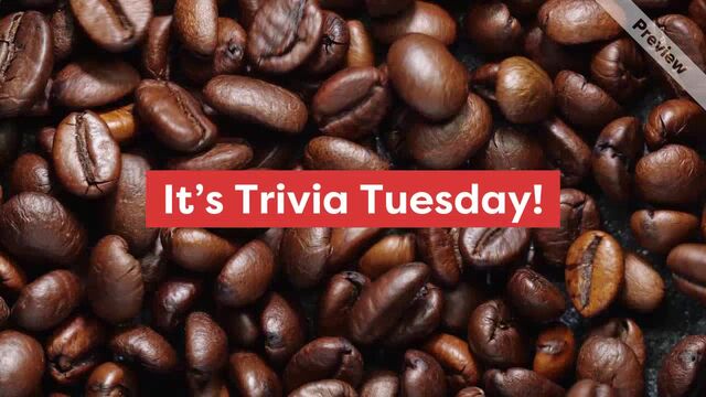 Coffee Knowledge | Trivia Tuesday Video Template