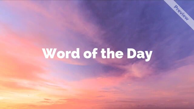 Crepuscule | Word of the Day Video Template
