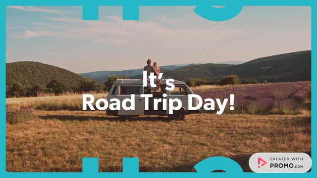National Road Trip Day Video Template